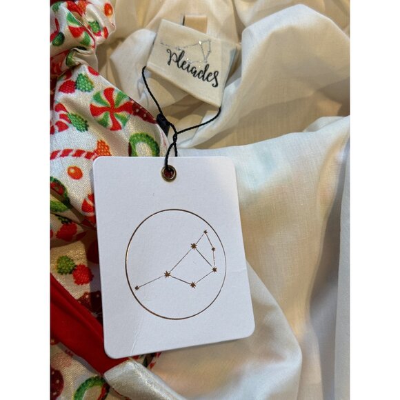 NWT Pleiades Holiday Dress Candy Print With Red Straps & Bow Sz 6 - Picture 3 of 8